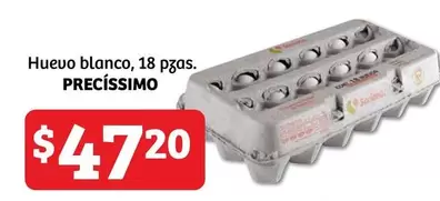 Oferta de Huevo Blanco por $47.2 en Soriana Híper