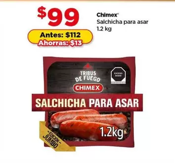 Oferta de Chimex -  Salchicha Para Asar por $99 en Bodega Aurrera