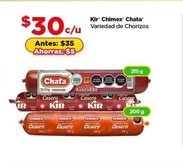 Oferta de Kir - Kr Variedad De Chorizo por $30 en Bodega Aurrera