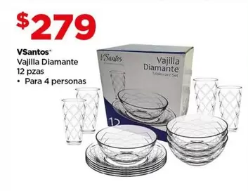 Oferta de Diamante - Vajilla por $279 en Bodega Aurrera