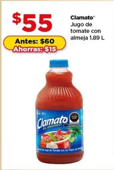 Oferta de Clamato - Jugo De Tomate Con Almeja por $55 en Bodega Aurrera