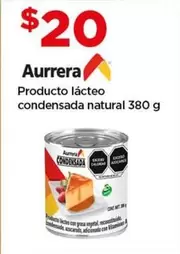 Oferta de Aurrera - Producto Lácteo Condensada Natural por $20 en Bodega Aurrera