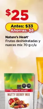 Oferta de Nature's Heart - Frutas Deshidratadas Y Nueces Mix por $25 en Bodega Aurrera