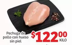 Oferta de Pechuga De Pollo Con Hueso Sin Piel por $122 en Soriana Híper