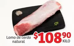 Oferta de Natural - Lomo De Cerdo por $108.9 en Soriana Híper