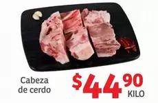 Oferta de Cabeza De Cerdo por $44.9 en Soriana Híper