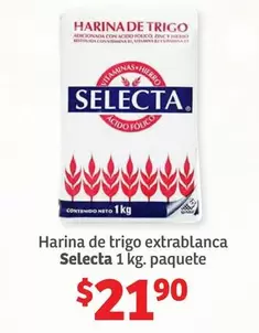 Oferta de Selecta - Harina De Trigo Extrablanca por $21.9 en Soriana Híper