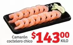 Oferta de Camaron Coctelero Chico por $143 en Soriana Híper