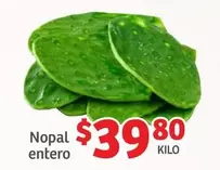 Oferta de Nopal Entero por $39.8 en Soriana Híper