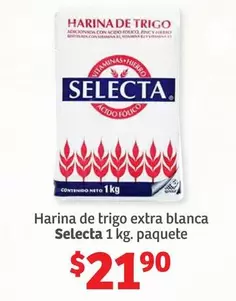 Oferta de Selecta - Harina De Trigo Extra Blanca por $21.9 en Soriana Híper