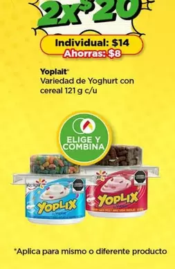 Oferta de Yoplait - Yoghurt Con Cereal por $14 en Bodega Aurrera