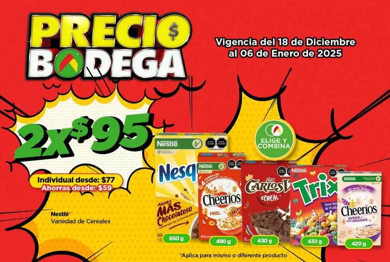 Oferta de Nestlé - Viencia Del 18 De Diciembre Al 06 De Enero De 2025 en Bodega Aurrera