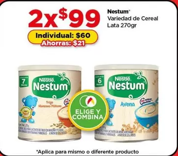 Oferta de Nestum - Variedad De Cereal por $99 en Bodega Aurrera