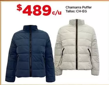 Oferta de Chamarra Puffer por $489 en Bodega Aurrera