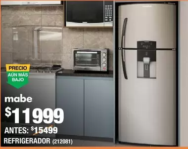 Oferta de Mabe - Refrigerador por $11999 en The Home Depot