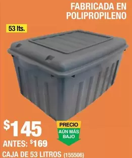 Oferta de Caja De 53 Litros por $145 en The Home Depot