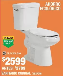 Oferta de Glacier Bay - Sanitario Cobrial por $2599 en The Home Depot