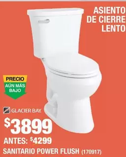 Oferta de Glacier Bay - Sanitario Power Flush por $3899 en The Home Depot