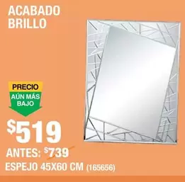 Oferta de Espejo 45x60 Cm por $519 en The Home Depot