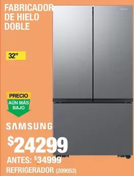 Oferta de Samsung - Refrigerador Fabricador De Hielo Doble por $24299 en The Home Depot