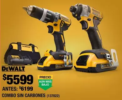 Oferta de Dewalt - Combo Sin Carbones por $5599 en The Home Depot