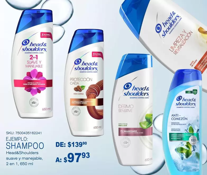 Oferta de Head & Shoulders - Shampoo por $97.93 en Woolworth