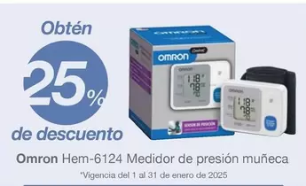 Oferta de Omron -  Hem-6124 Medidor De Presión Muneca en Soriana Mercado