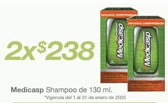 Oferta de Medicasp - Shampoo por $238 en Soriana Mercado