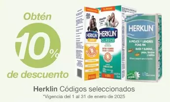 Oferta de Herklin -  Códigos Seleccionados en Soriana Mercado