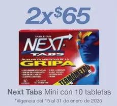 Oferta de NEXT - Tabs Mini Con 10 Tabletas en Soriana Híper