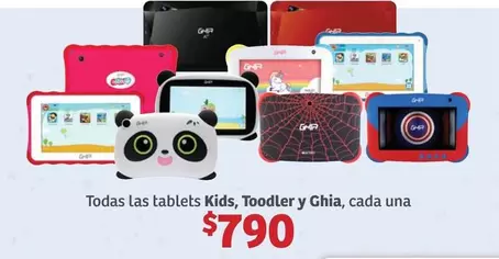 Oferta de Ghia - Todas Las Tablets Kids, Toddler Y , Cada Una por $790 en Soriana Híper