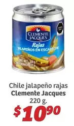 Oferta de Clemente Jacques - Chile jalapeño rajas por $10.9 en Soriana Híper