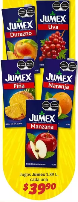 Oferta de Jumex - Jugos por $39.9 en Soriana Híper