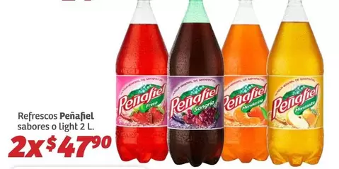 Oferta de Peñafiel - Refrescos Sabores O Light por $47.9 en Soriana Híper