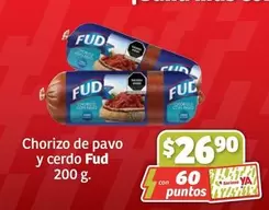 Oferta de Fud - Chorizo De Pavo Y Cerdo por $26.9 en Soriana Híper