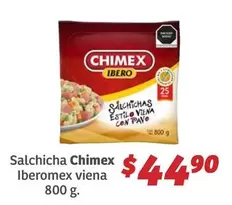 Oferta de Chimex - Salchicha Iberomex Viena por $44.9 en Soriana Híper