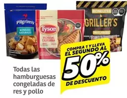 Oferta de Pilgrim's - Todas Las Hamburguesas Congeladas De Res Y Pollo en Soriana Híper