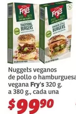 Oferta de Style - Nuggets Veganos De Pollo O Hamburguesa Vegana por $99.9 en Soriana Híper