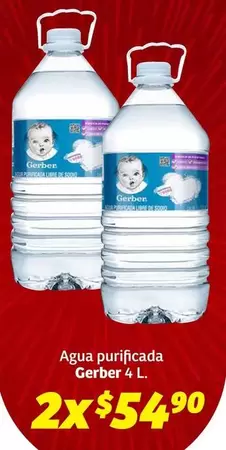 Oferta de Gerber - Agua Purificada por $54.9 en Soriana Híper