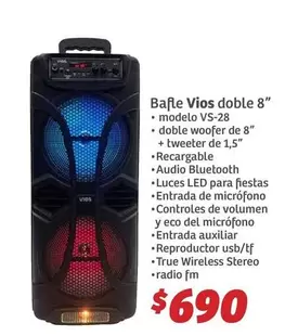 Oferta de Vios - Bafle  Doble 8" por $690 en Soriana Híper