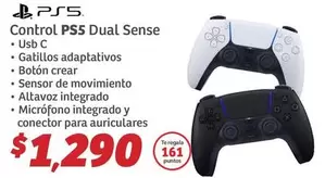 Oferta de Control Ps5 Dual Sense por $1290 en Soriana Híper