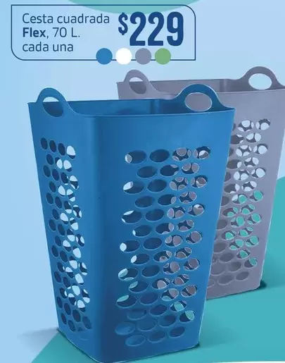 Oferta de Flex - Cesta Cuadrada por $229 en Soriana Híper