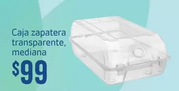 Oferta de Caja Zapatera Transparente, Mediana por $99 en Soriana Híper