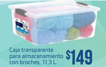 Oferta de Caja Transparente Para Almacenamiento Con Broches por $149 en Soriana Híper