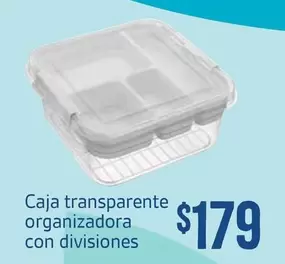 Oferta de Caja Transparente Organizadora Con Divisones por $179 en Soriana Híper