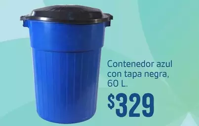 Oferta de Azul - Contenedor  Con Tapa Negra por $329 en Soriana Híper