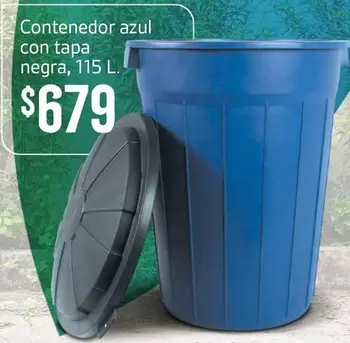 Oferta de Azul - Contenedor  Con Tapa Negra por $679 en Soriana Híper