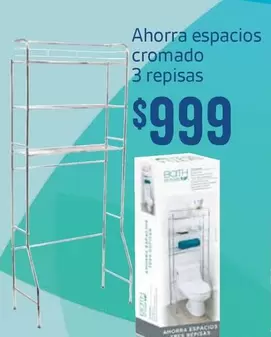 Oferta de Ahorra Espacios Cromado 3 Repisas por $999 en Soriana Híper