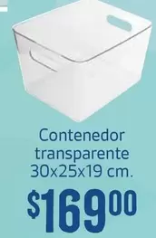 Oferta de Contenedor Transparente por $169 en Soriana Híper