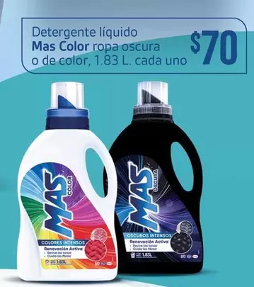 Oferta de Mas Color - Detergente Líquido por $70 en Soriana Súper